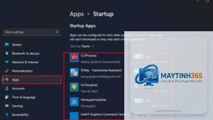 cách mở startup apps windows 11