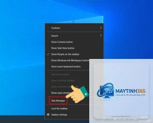 cách mở task manager từ taskbar