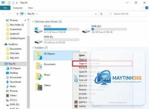 cách mở thư mục trong tab mới