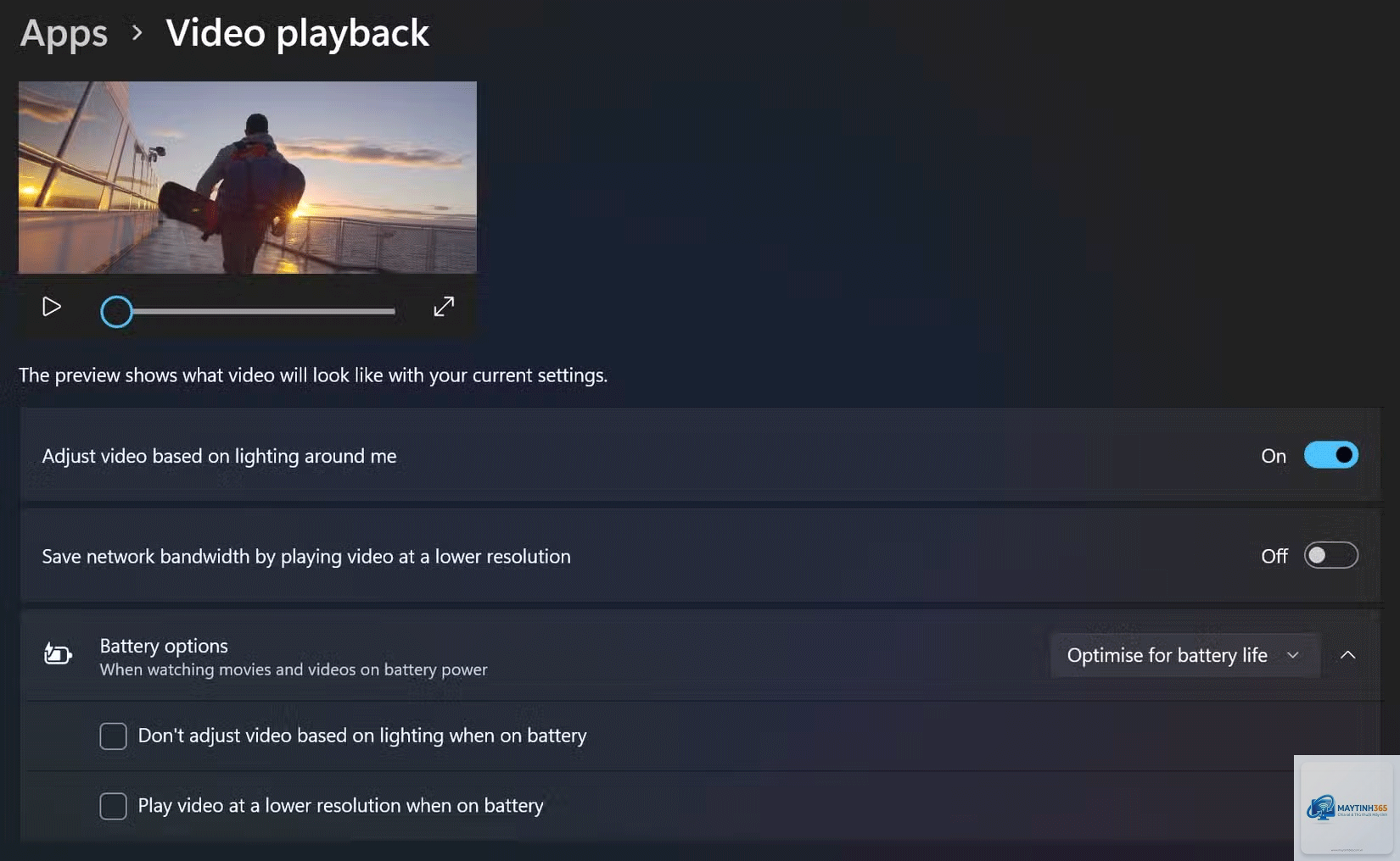 cách mở video playback settings - Hình 2