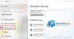cách mở windows security
