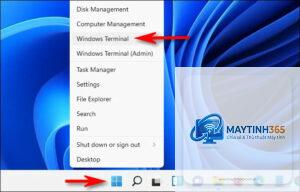 cách mở windows terminal từ taskbar