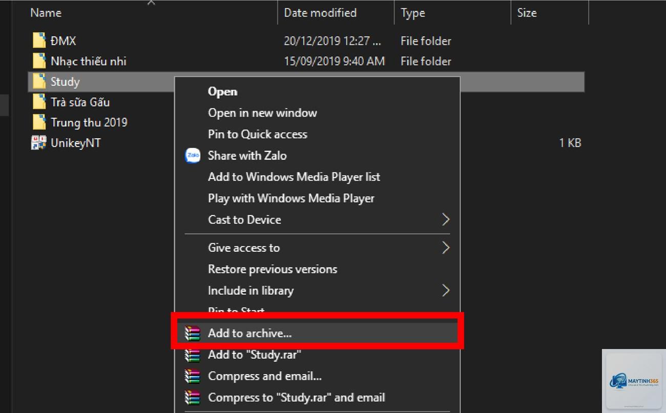 cách nén file bằng file explorer - Hình 3