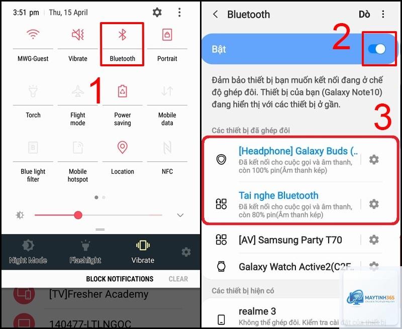 cách ngắt kết nối bluetooth