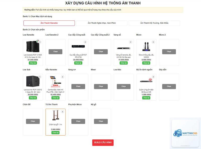 cách nhập cấu hình âm thanh