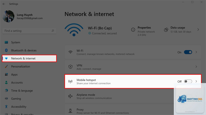 cách phát wifi từ laptop windows 11