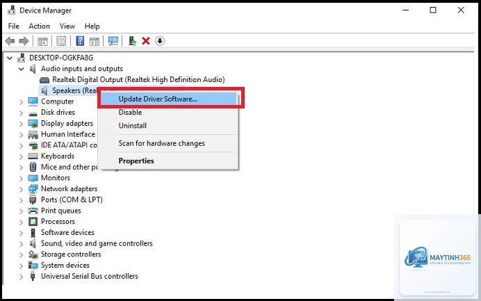 cách quản lý âm thanh trong device manager