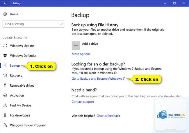 cách quản lý backup settings