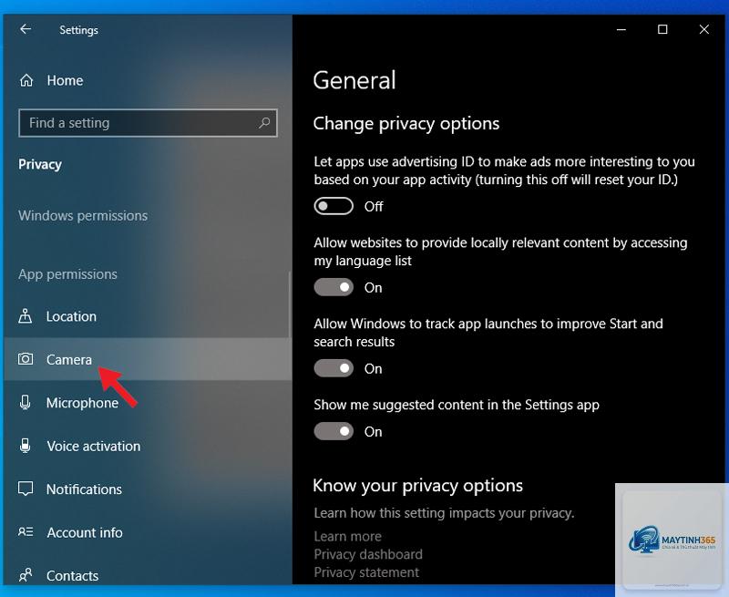 cách quản lý camera permissions