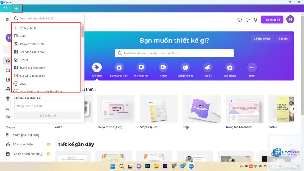 cách quản lý canva desktop trong windows 11