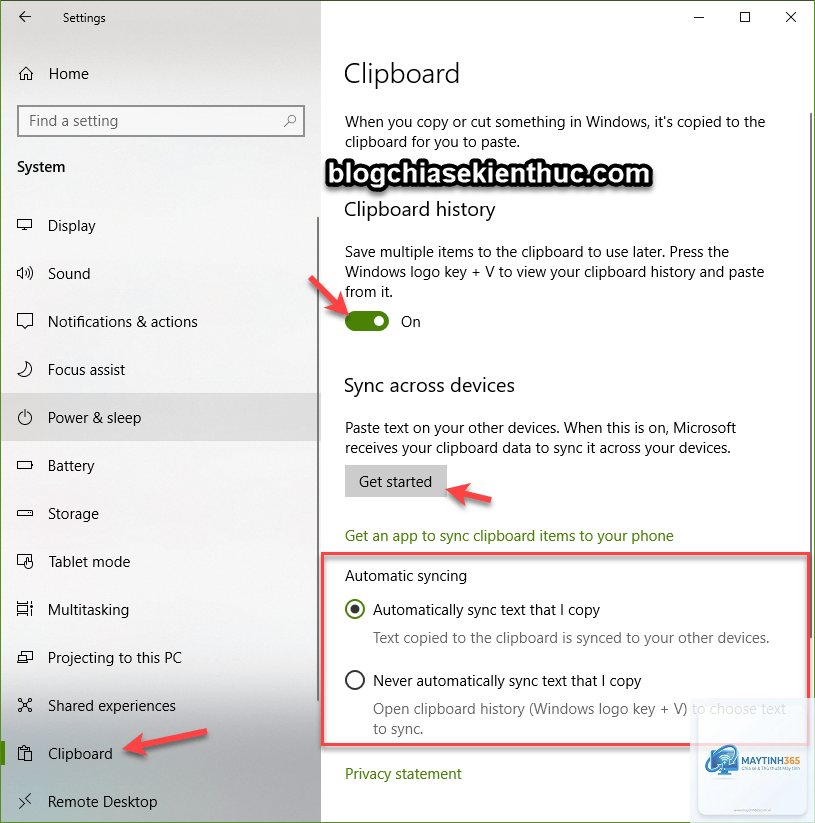 cách quản lý clipboard settings