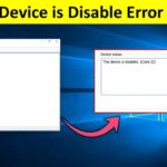 cách quản lý disable device