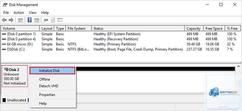cách quản lý disk initialization - Hình 1