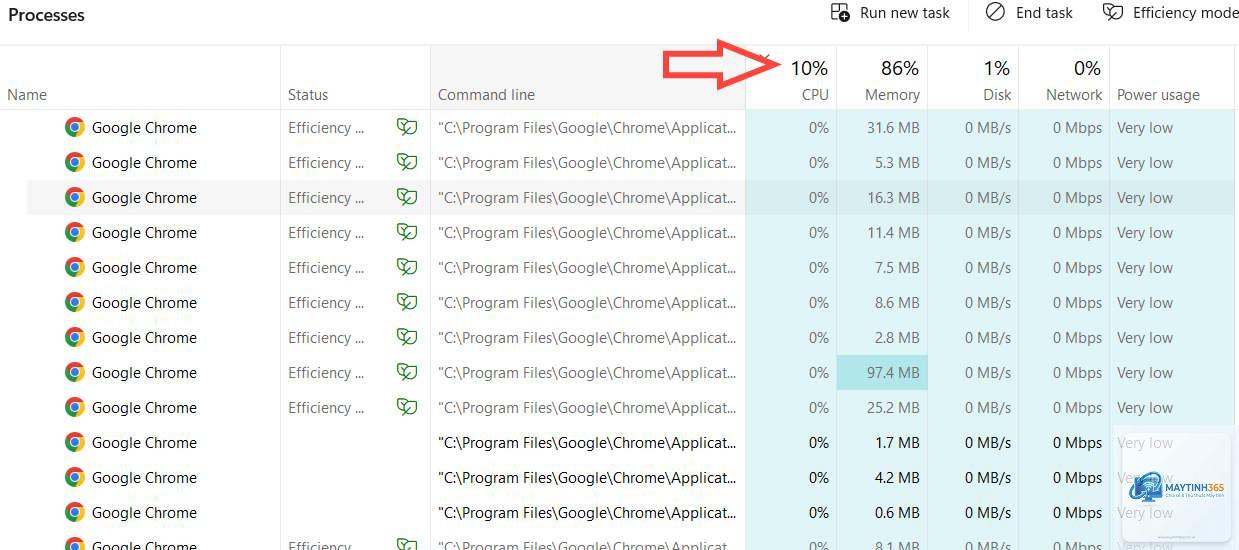 cách quản lý efficiency mode - Hình 3