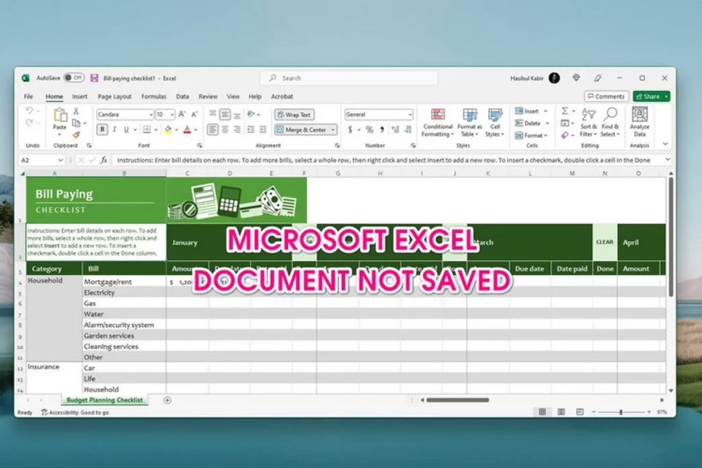 cách quản lý excel trong windows 11
