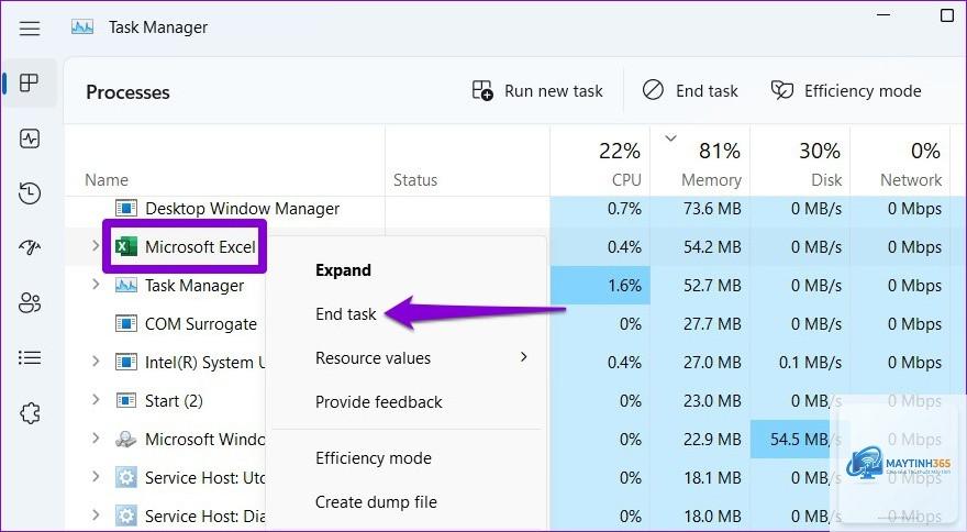 cách quản lý excel trong windows 11 - Hình 5