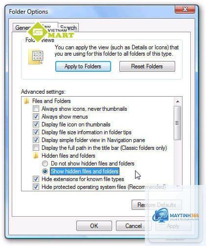 cách quản lý file ẩn