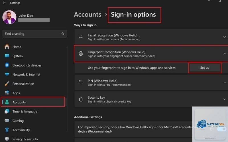 cách quản lý fingerprint settings - Hình 1