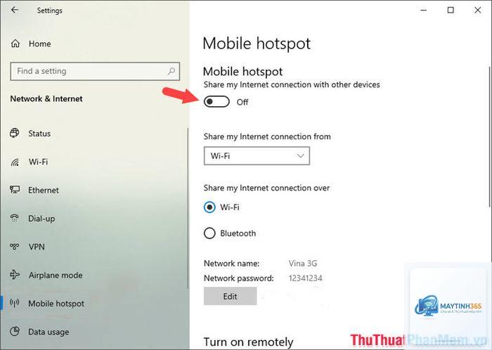 cách quản lý hotspot settings