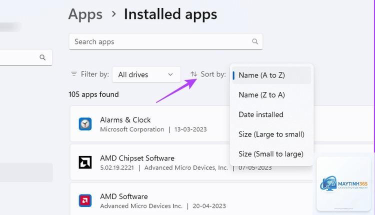 cách quản lý installed apps windows 11 - Hình 4