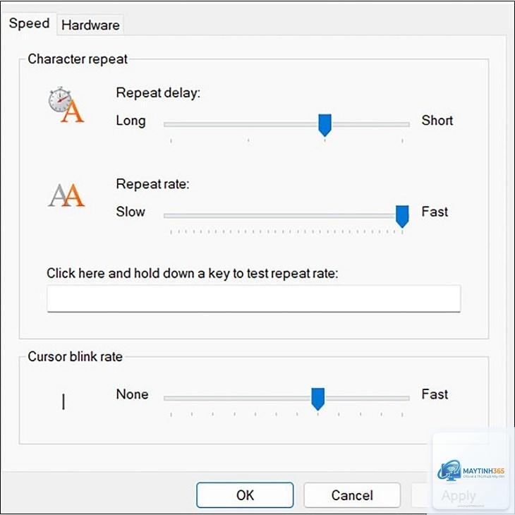 cách quản lý keyboard properties
