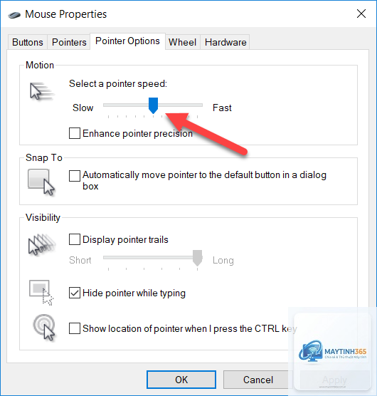 cách quản lý mouse properties