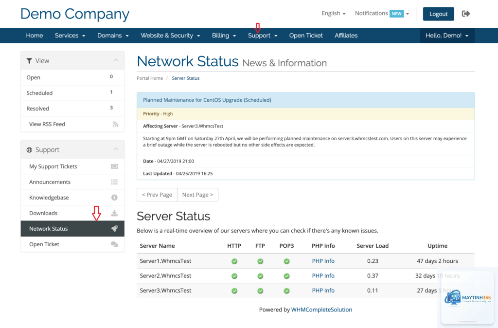 cách quản lý network status