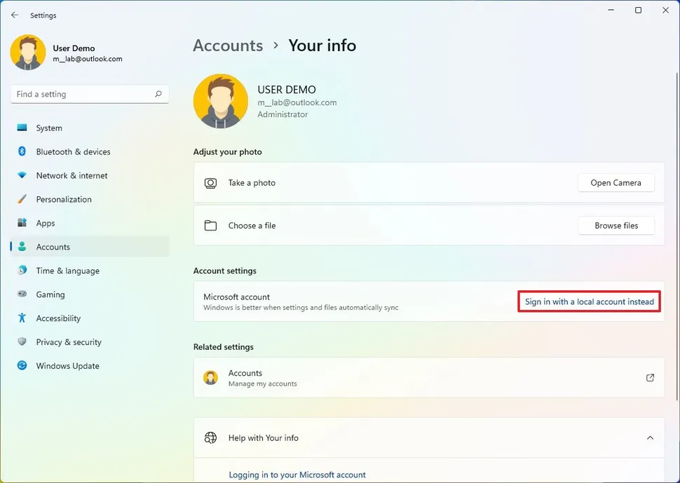cách quản lý nhiều local account