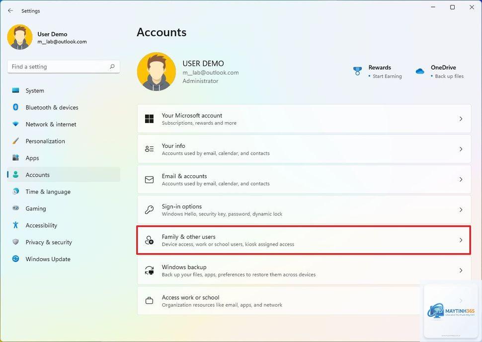 cách quản lý nhiều tài khoản windows 11