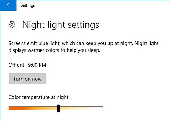 cách quản lý night light settings - Hình 5