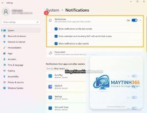 cách quản lý notifications windows 11