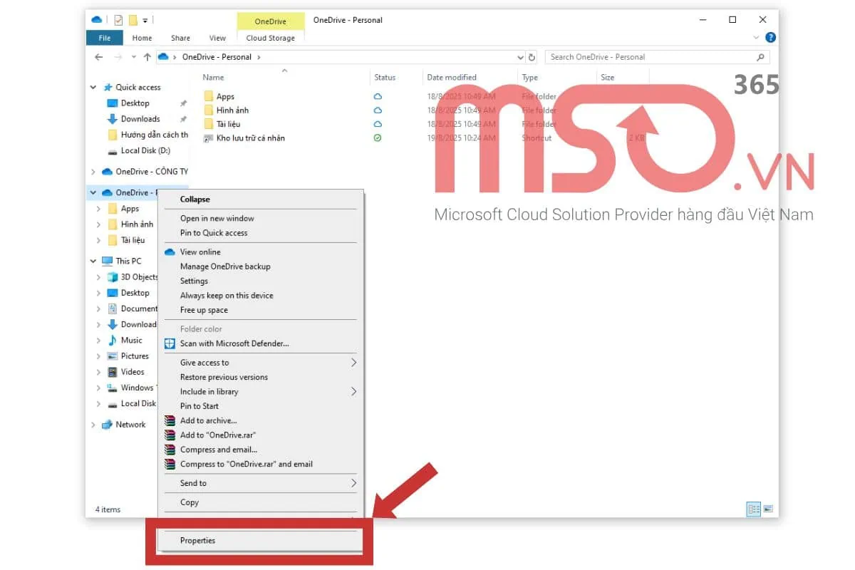 cách quản lý onedrive trong file explorer - Hình 3
