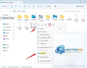 cách quản lý onedrive trong file explorer