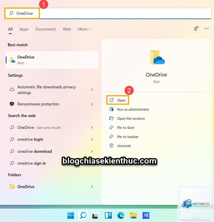 cách quản lý onedrive trong windows 11