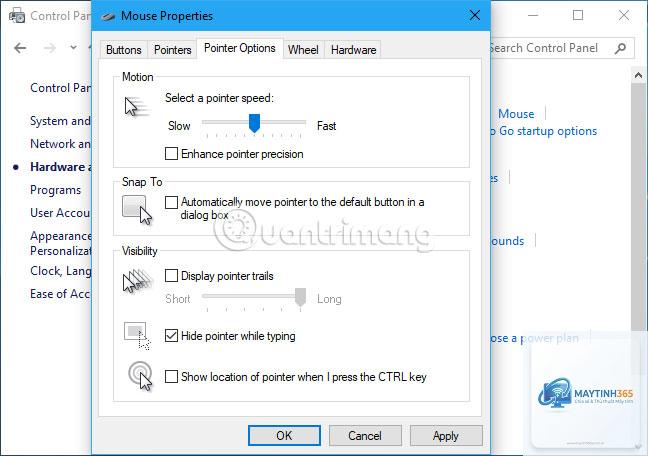 cách quản lý pointer settings - Hình 4