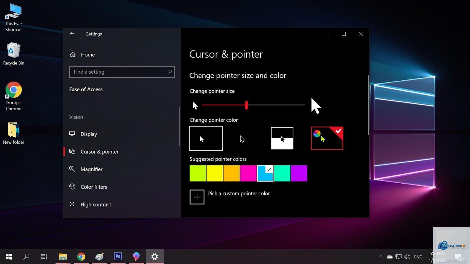 cách quản lý pointer settings - Hình 5