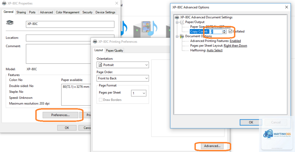 cách quản lý print settings