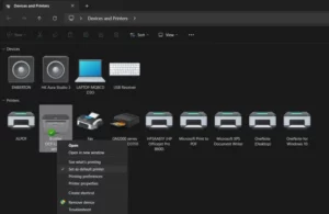 cách quản lý printers windows 11