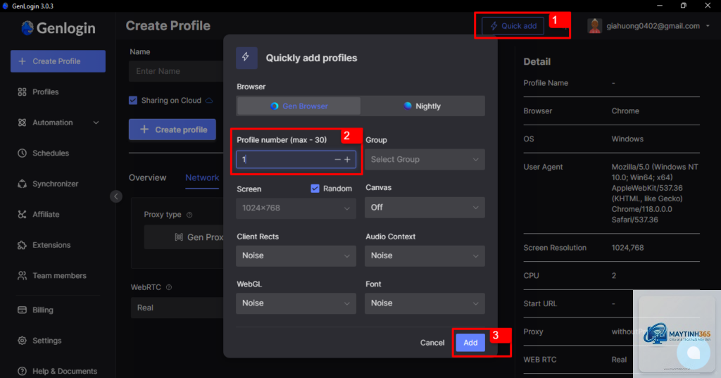 cách quản lý profile settings