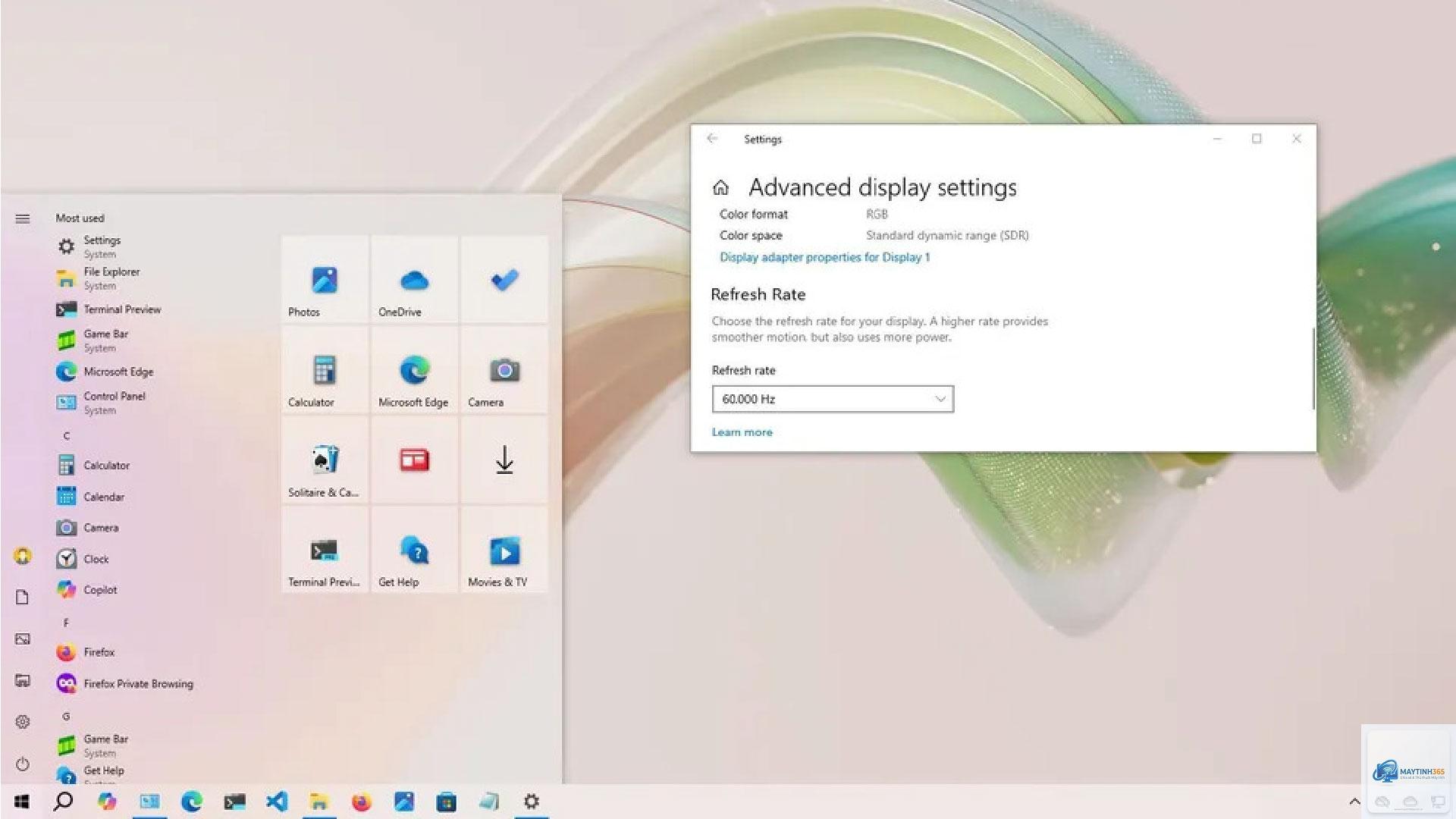 cách quản lý refresh rate settings - Hình 2