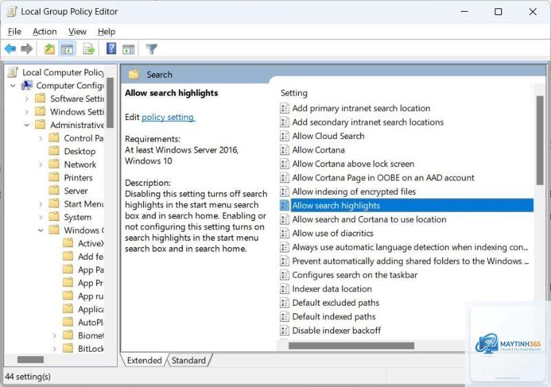 cách quản lý search highlights