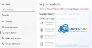 cách quản lý sign in options