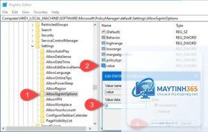 cách quản lý sign in registry