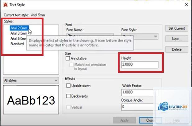 cách quản lý text settings