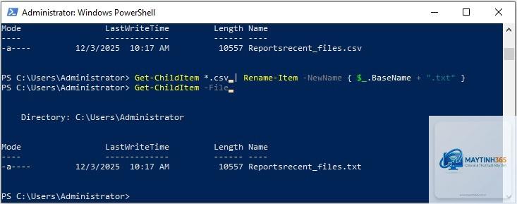 cách quản lý thư mục bằng powershell