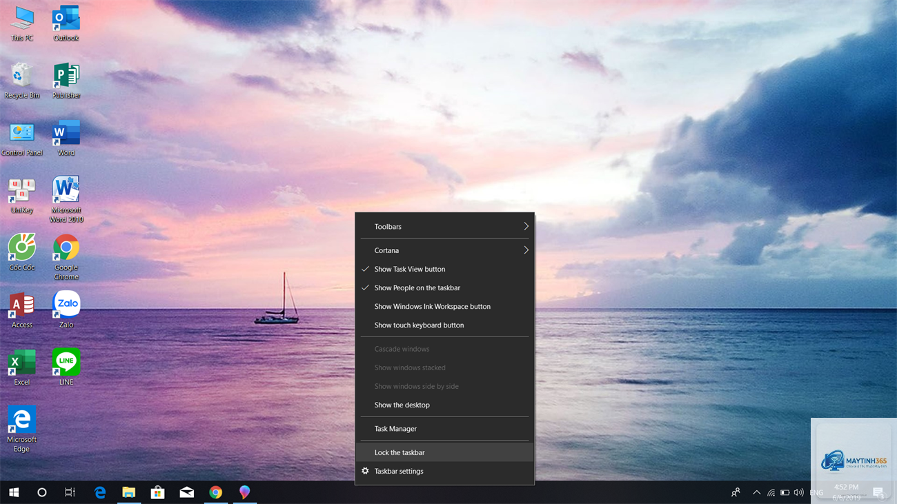 cách quản lý toolbar taskbar - Hình 2