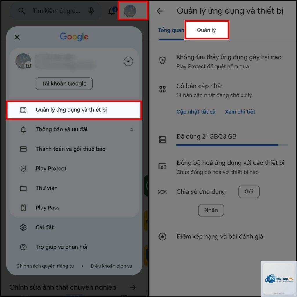 cách quản lý ứng dụng đã gỡ