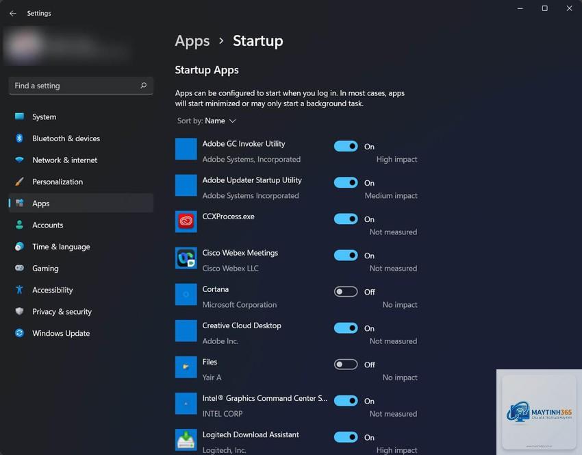 cách quản lý ứng dụng windows 11