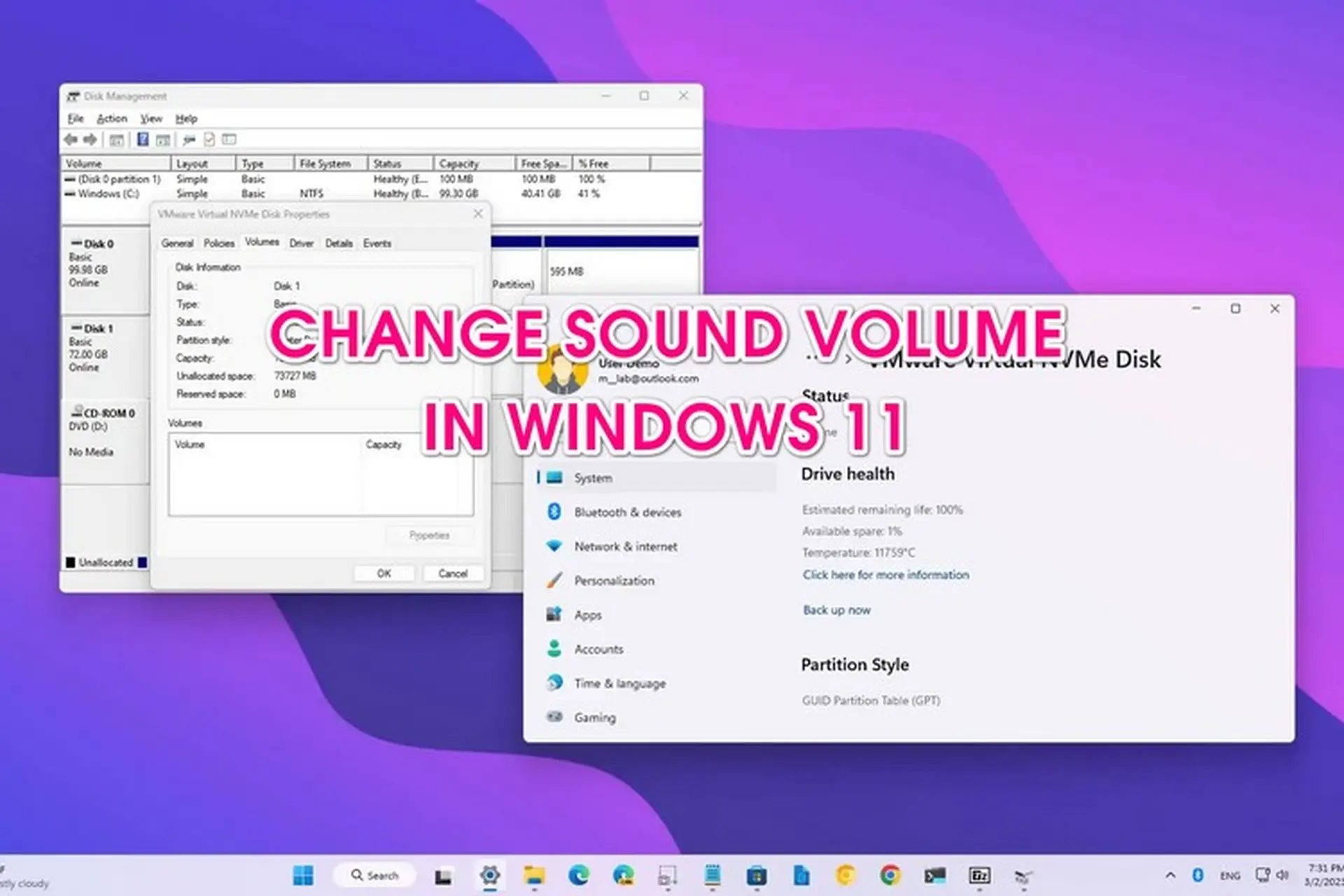 cách quản lý volume windows 11 - Hình 2