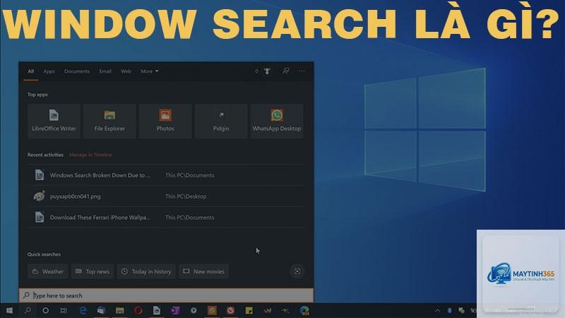 cách quản lý windows search